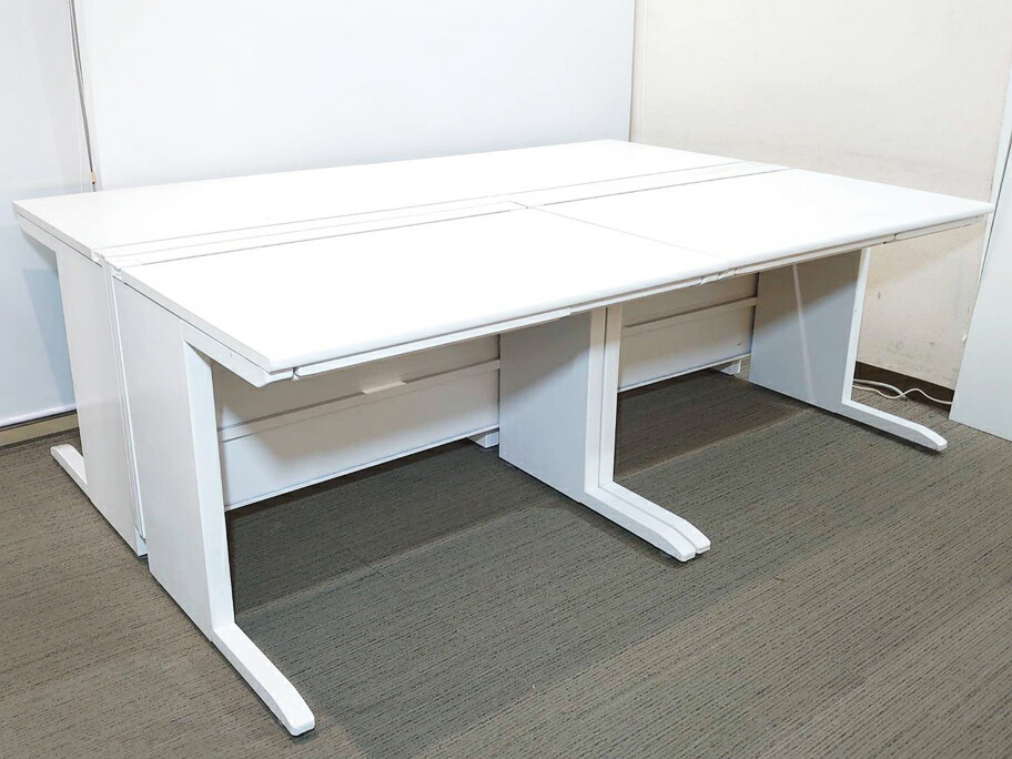 【送料無料 東京地区限定】 イトーキ W1000 平机 4台セット オフィスデスク スチールデスク ワークデスク 事務机 平デスク CXP 【中古】 - 画像 (2)