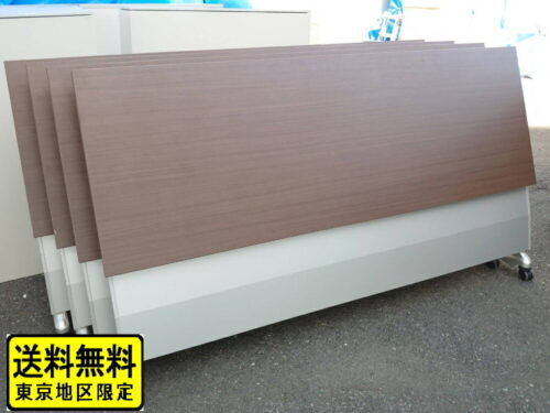 【中古 送料無料 東京地区限定】折りたたみ フォールディングテーブル お得な4台セット