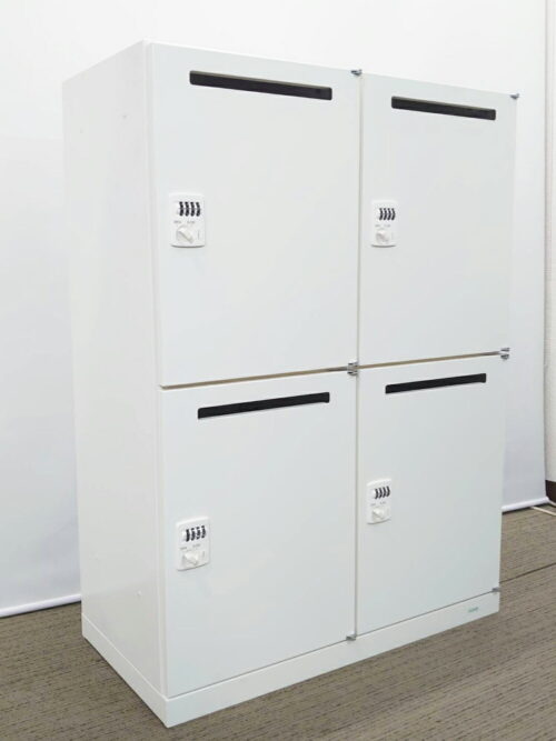 【中古】４人用 パーソナルロッカー 投函口付き メールボックス ダイヤル錠タイプ