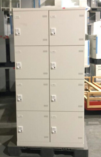 【中古】8人用 オフィスロッカー スチールロッカー 更衣ロッカー 貴重品ロッカー