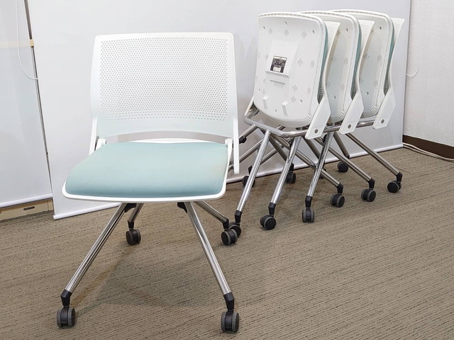 【送料無料 地域限定】4脚セット 会議用チェア オカムラ クリール【中古】 - 画像 (2)