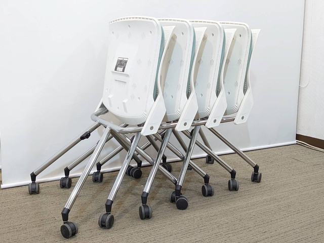 【送料無料 地域限定】4脚セット 会議用チェア オカムラ クリール【中古】 - 画像 (8)