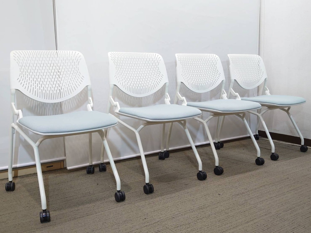 【中古・送料無料・地域限定】4脚セット 会議チェア ミーティングチェア - 画像 (2)