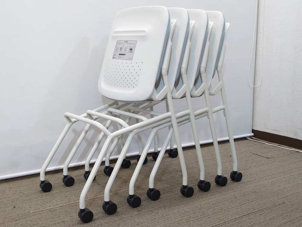 【中古・送料無料・地域限定】4脚セット 会議チェア ミーティングチェア - 画像 (9)