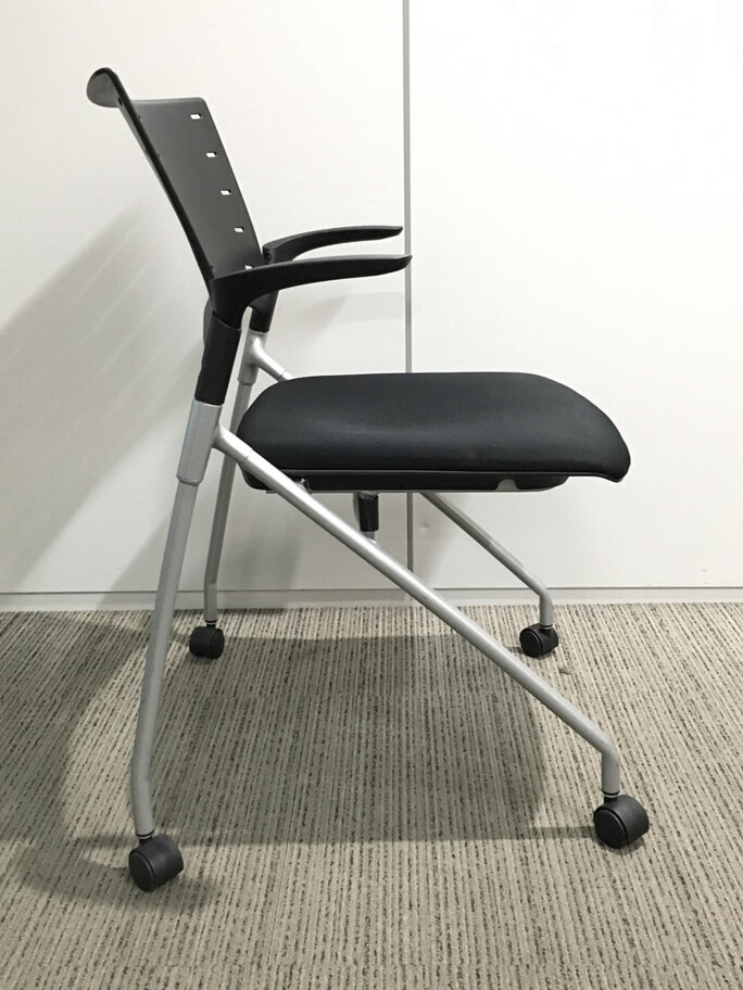 【送料無料 東京地区限定】 10脚セット イトーキ マノス 会議チェア ネスティングチェア ミーティングチェア スタッキングチェア ネスタブルチェア スタックチェア 平行スタックチェア 【中古オフィス家具】【中古】 - 画像 (4)