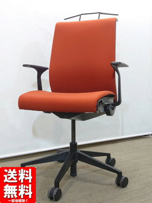 【送料無料 地域限定】 スチールケース シンクチェア ハイバック ハンガー付き 【中古】