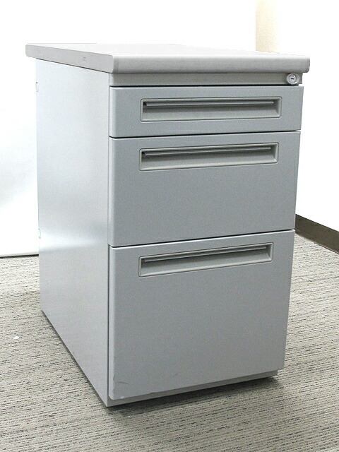 【中古】FEED 国産 カギ付き 3段ワゴン サイドワゴン