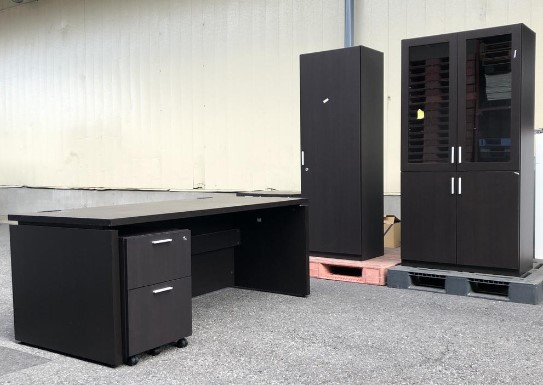 【中古・送料無料 東京地区限定】役員家具4点セット S370シリーズ - 画像 (2)