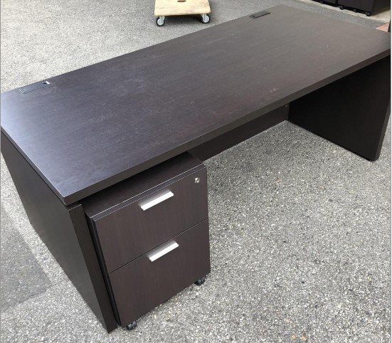 【中古・送料無料 東京地区限定】役員家具4点セット S370シリーズ - 画像 (4)