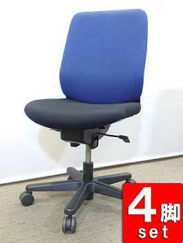 【中古・送料無料・地域限定】４脚セット イトーキ トルテ 国産 オフィスチェア