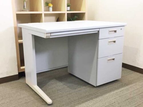 【限定5台】片袖机 オフィスデスク 片袖デスク スチールデスク ホワイト色