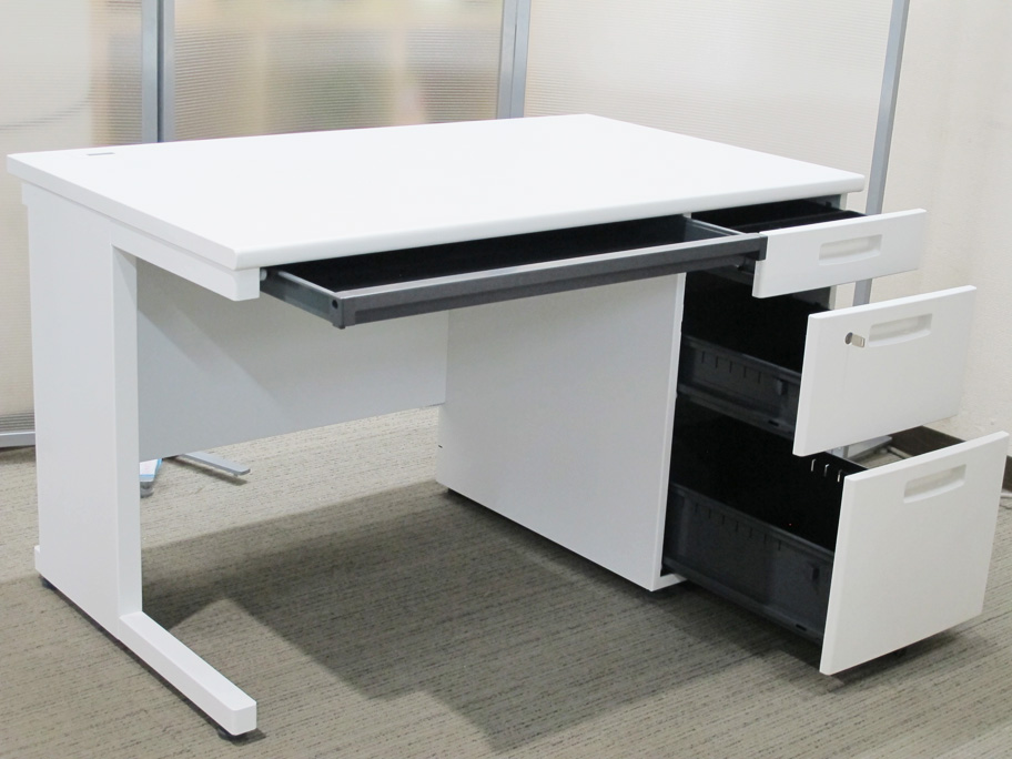 【美品】4人用 コクヨ ピクサ 開業セット 片袖机 片袖デスク オフィスデスク 事務机 ワークデスク スチールデスク 事務デスク オフィス用デスク 4台セット - 画像 (4)