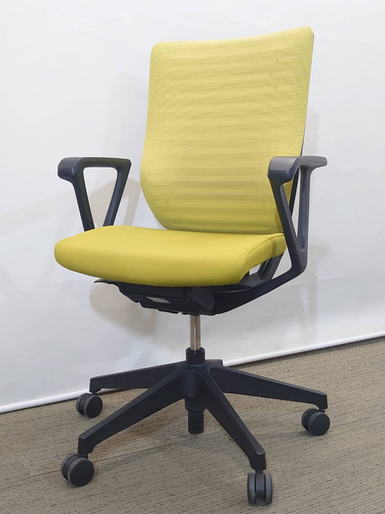 【送料無料 地域限定】4脚セット オフィスチェア デスクチェア ひじ付き メッシュチェア 事務チェア キャスターチェア 事務イス ワークチェア【中古オフィス家具】【中古】 - 画像 (2)