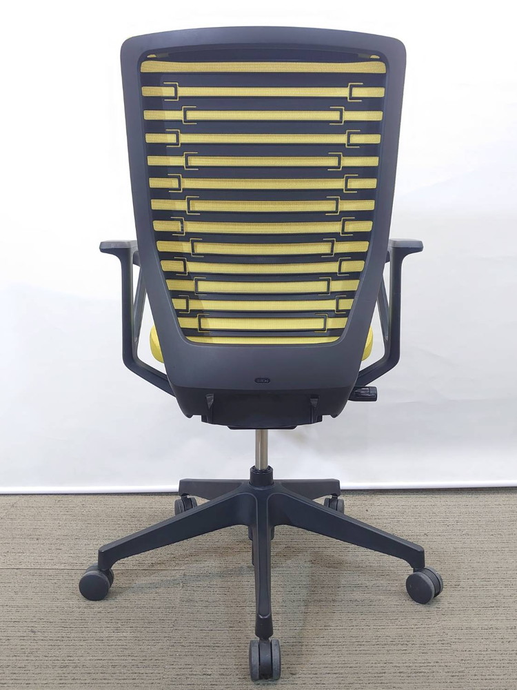 【送料無料 地域限定】4脚セット オフィスチェア デスクチェア ひじ付き メッシュチェア 事務チェア キャスターチェア 事務イス ワークチェア【中古オフィス家具】【中古】 - 画像 (5)