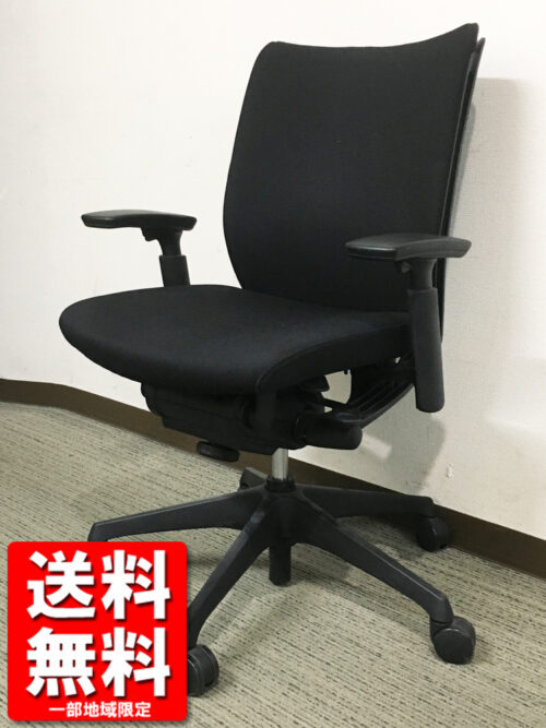 【送料無料 地域限定】肘付き オフィスチェア デスクチェア 役員チェア 可動ひじ付き マネジメントチェア エグゼクティブチェア オカムラ Visconte 【中古オフィス家具】【中古】