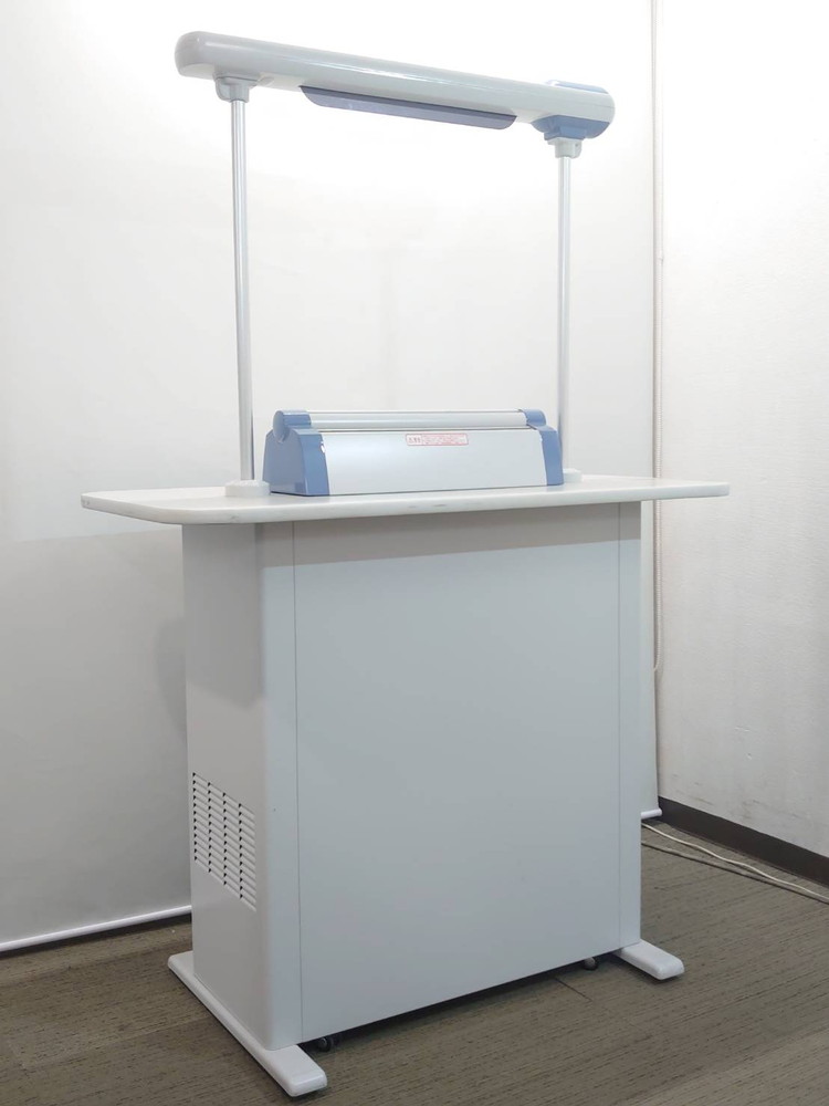 喫煙台 キャスター付き スモーキングスタンド 喫煙カウンター 喫煙コーナー 分煙 分煙対策 三菱 【送料無料 東京地区限定】分煙機 三菱電機 BS-C13C スモークダッシュ カウンタータイプ 喫煙 【中古オフィス家具】【中古】 - 画像 (2)