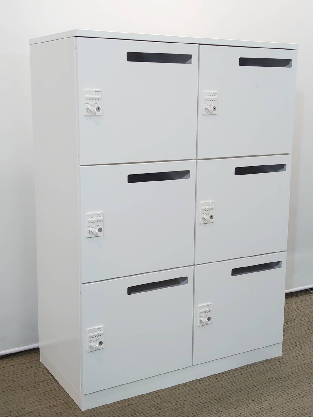 6人用 パーソナルロッカー 投函口付き メールボックス 貴重品ロッカー ダイヤル錠タイプ【中古オフィス家具】【中古】