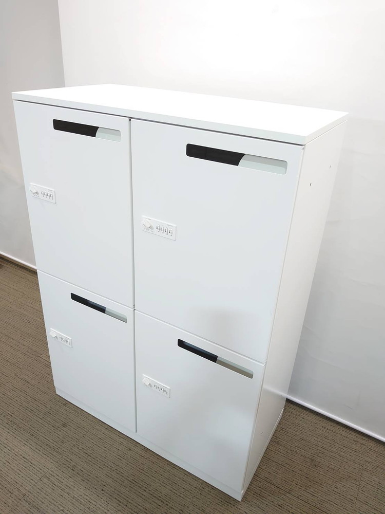 4人用 パーソナルロッカー 投函口付き メールボックス 貴重品ロッカー ダイヤル錠タイプ【中古オフィス家具】【中古】 - 画像 (7)