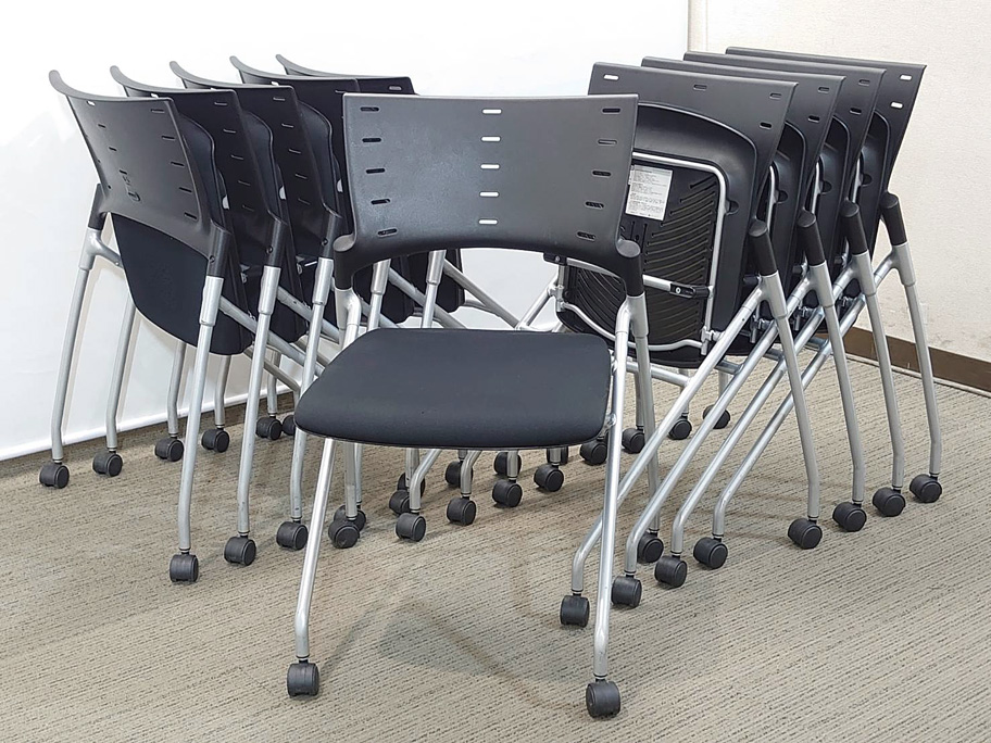 【送料無料 東京地区限定】【120脚入荷】 100脚セット イトーキ マノス 会議チェア ミーティングチェア 平行スタックチェア 会議椅子 会議イス スタッキングチェア スタックチェア ネスタブルチェア ネスティングチェア ITOKI MANOSS 【中古オフィス家具】【中古】 - 画像 (8)