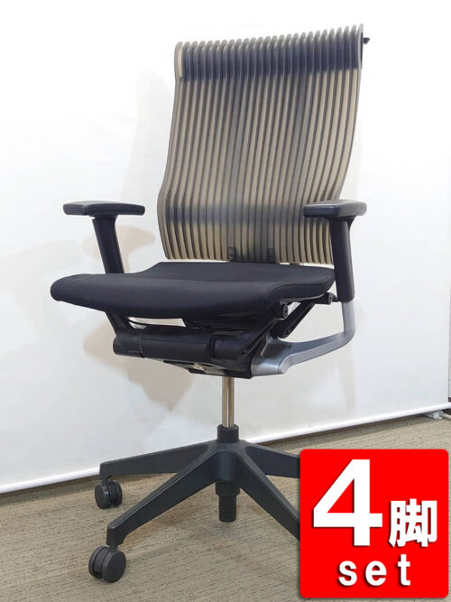 役員用チェア キャスターチェア ワークチェア マネジメントチェア エグゼクティブチェア イトーキ スピーナ エラストマーバック 国産 【送料無料 地域限定】4脚セット オフィスチェア デスクチェア 事務チェア 役員チェア 肘付き【中古オフィス家具】【中古】