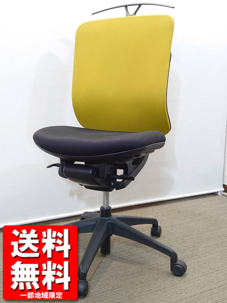 【送料無料 地域限定】キャスターチェア OAチェア PCチェア 事務イス 事務椅子 事務いす 事務用チェア イナバインターナショナル INABA 国産 イエラ Yera オフィスチェア デスクチェア ハイバック ワークチェア パソコンチェア 事務チェア ハンガー付き 肘無し【中古オフィス家具】【中古】