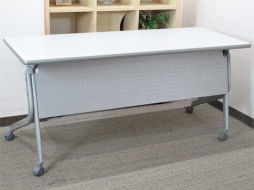 W1800×D450×H700 折りたたみテーブル 折り畳みテーブル 平行スタックテーブル ミーティングテーブル 会議テーブル スタックテーブル ウチダ 【中古オフィス家具】【中古】