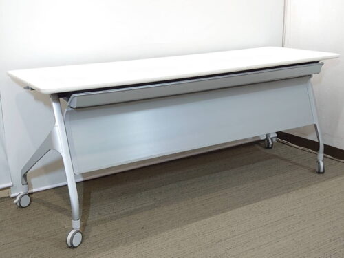 W1800×D600×H720 ミーティング用テーブル サイドスタックテーブル スタッキングテーブル サイドフォールドテーブル 会議机 コクヨ エピファイ 国産 折りたたみテーブル 折り畳みテーブル 平行スタックテーブル ミーティングテーブル 会議テーブル スタックテーブル KOKUYO 【中古オフィス家具】【中古】