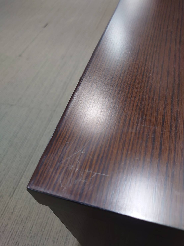 【送料無料 東京地区限定】 役員家具4点セット ガラス書庫 ワードローブ 両開き書庫×2台【中古オフィス家具】【中古】 - 画像 (9)