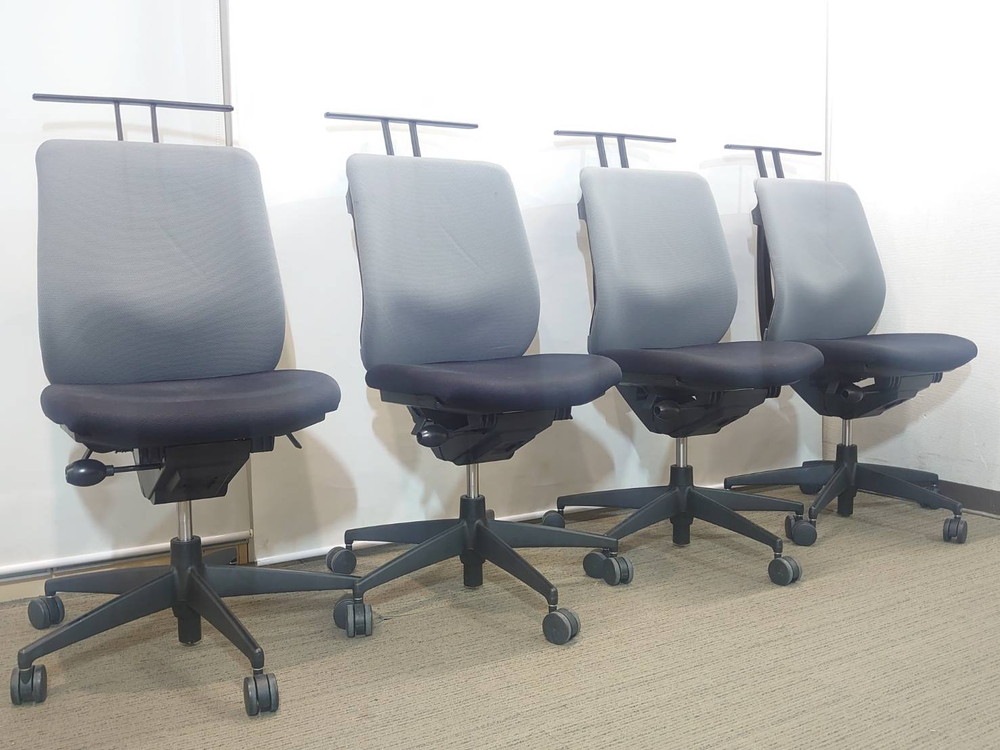 【送料無料 地域限定】10脚セット オフィスチェア OAチェア デスクチェア 事務チェア キャスターチェア 肘無し コクヨ ベルガー【中古オフィス家具】【中古】 - 画像 (3)