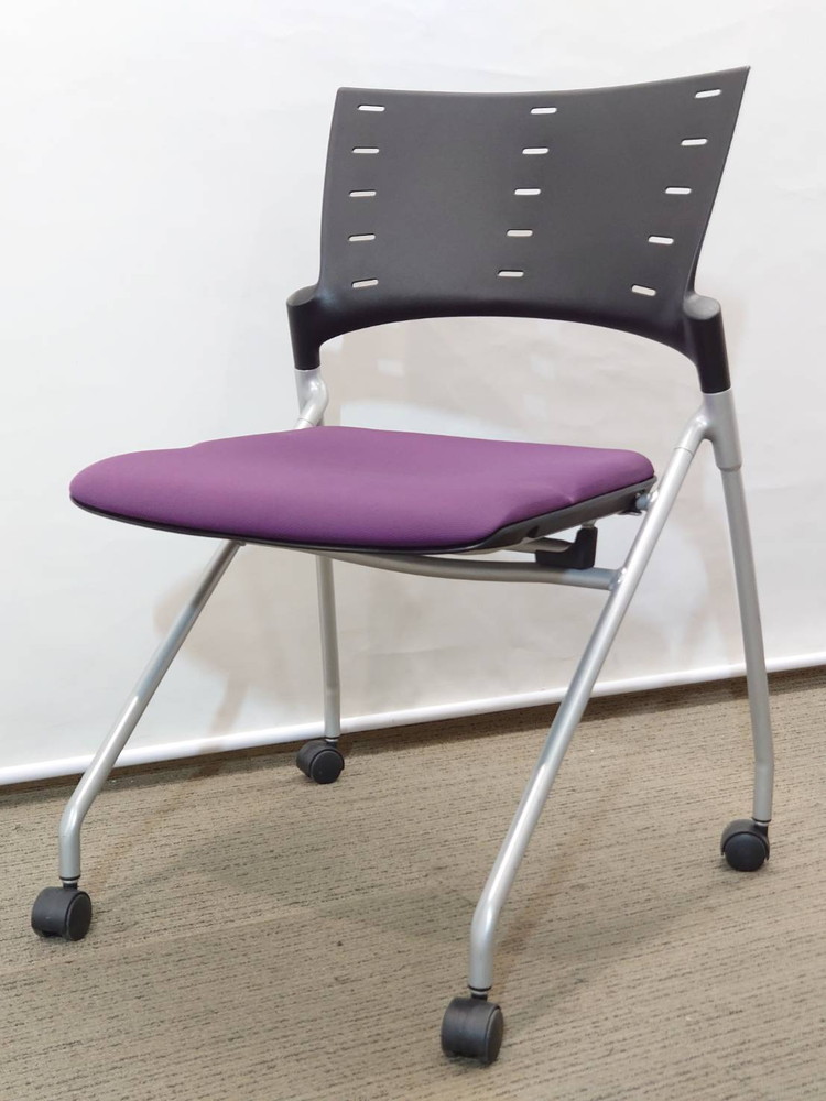 【送料無料 地域限定】4脚セット イトーキ マノス 会議チェア ミーティングチェア スタッキングチェア ネスティングチェア ネスタブルチェア スタックチェア 平行スタックチェア【中古オフィス家具】【中古】 - 画像 (6)