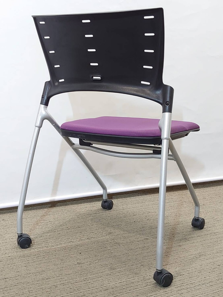 【送料無料 地域限定】4脚セット イトーキ マノス 会議チェア ミーティングチェア スタッキングチェア ネスティングチェア ネスタブルチェア スタックチェア 平行スタックチェア【中古オフィス家具】【中古】 - 画像 (8)