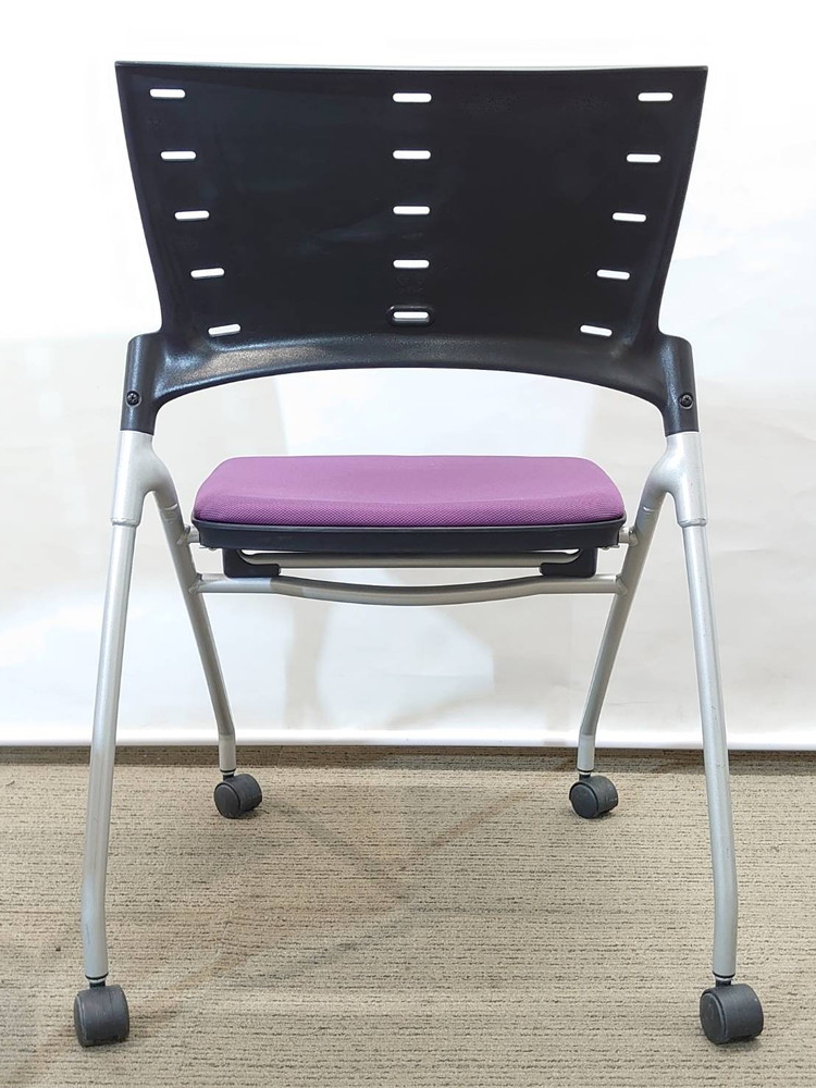 【送料無料 地域限定】4脚セット イトーキ マノス 会議チェア ミーティングチェア スタッキングチェア ネスティングチェア ネスタブルチェア スタックチェア 平行スタックチェア【中古オフィス家具】【中古】 - 画像 (3)