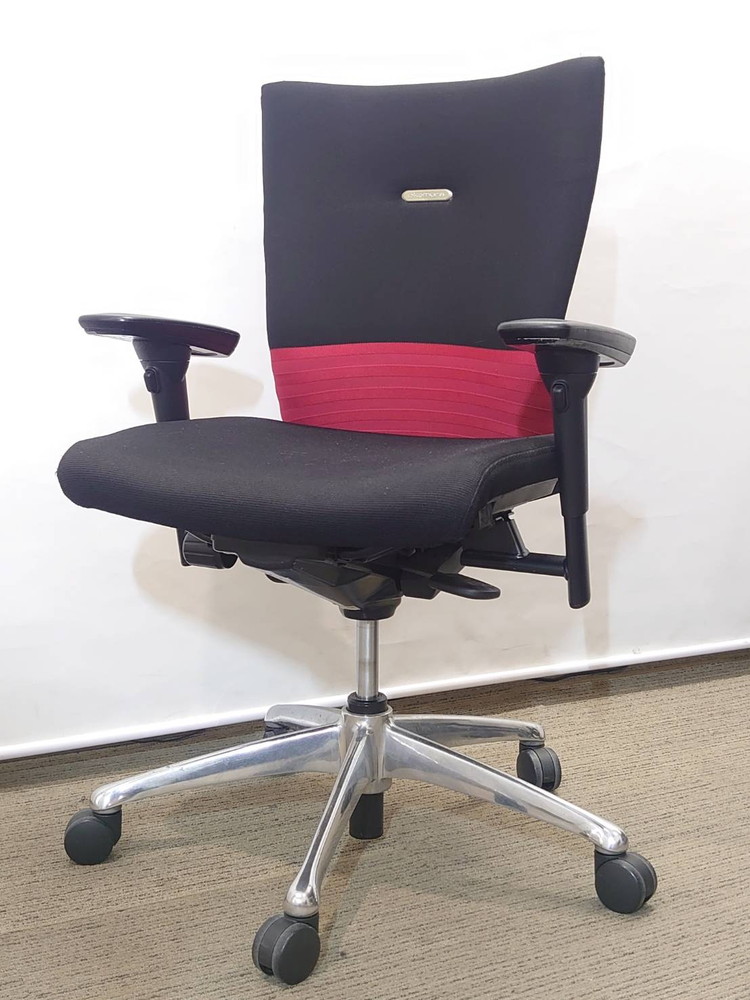 【送料無料 地域限定】オカムラ フィーゴ オフィスチェア デスクチェア 肘付き PCチェア OAチェア 事務チェア キャスターチェア 事務イス 国産 【中古オフィス家具】【中古】 - 画像 (2)