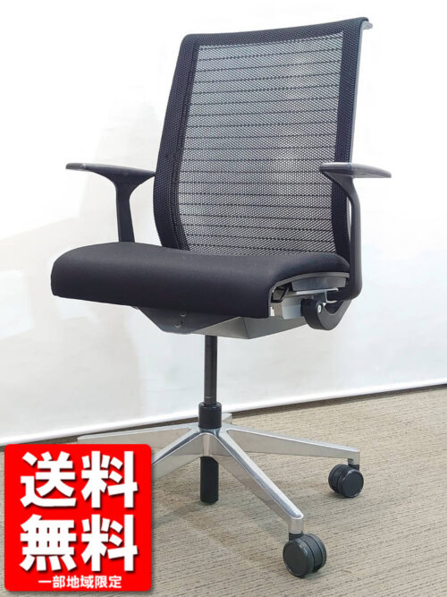 【送料無料 地域限定】 スチールケース Steelcase シンクチェア Think デスクチェア メッシュチェア オフィスチェア 事務チェア 肘付き【中古オフィス家具】【中古】