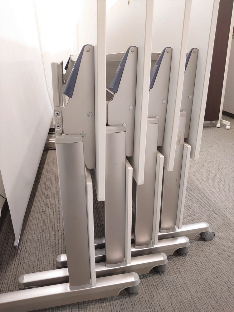 【送料無料 東京地区限定】4台セット ミーティングテーブル 会議テーブル スタックテーブル 折りたたみテーブル 折り畳みテーブル フラップテーブル W1800×D600 コクヨ 【中古オフィス家具】【中古】 - 画像 (10)