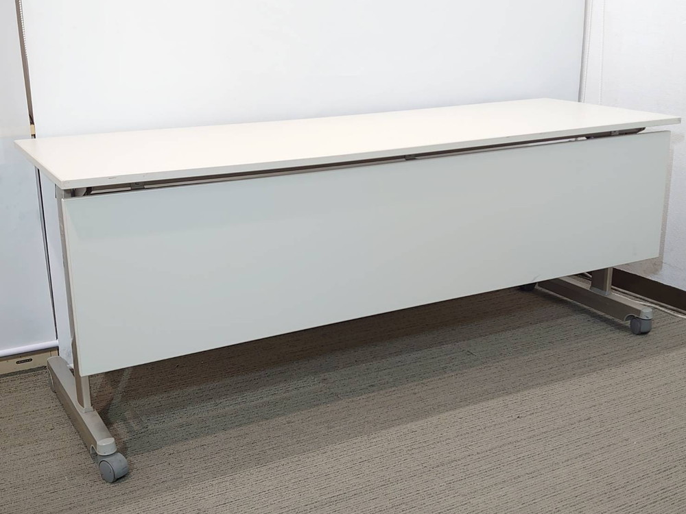 【送料無料 東京地区限定】4台セット ミーティングテーブル 会議テーブル スタックテーブル 折りたたみテーブル 折り畳みテーブル フラップテーブル W1800×D600 コクヨ 【中古オフィス家具】【中古】 - 画像 (3)