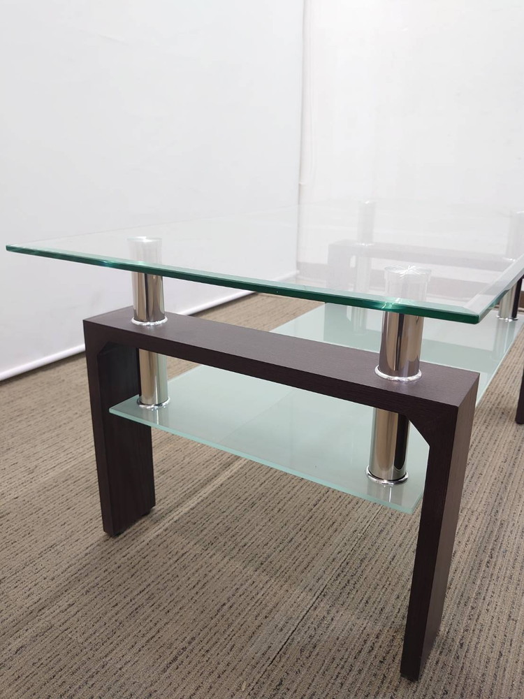 【送料無料 東京地区限定】 応接セット 3点セット 2人掛けソファ テーブル 役員 会議 応接ソファ ガラステーブル 応接家具 ソファ 【中古オフィス家具】【中古】 - 画像 (12)