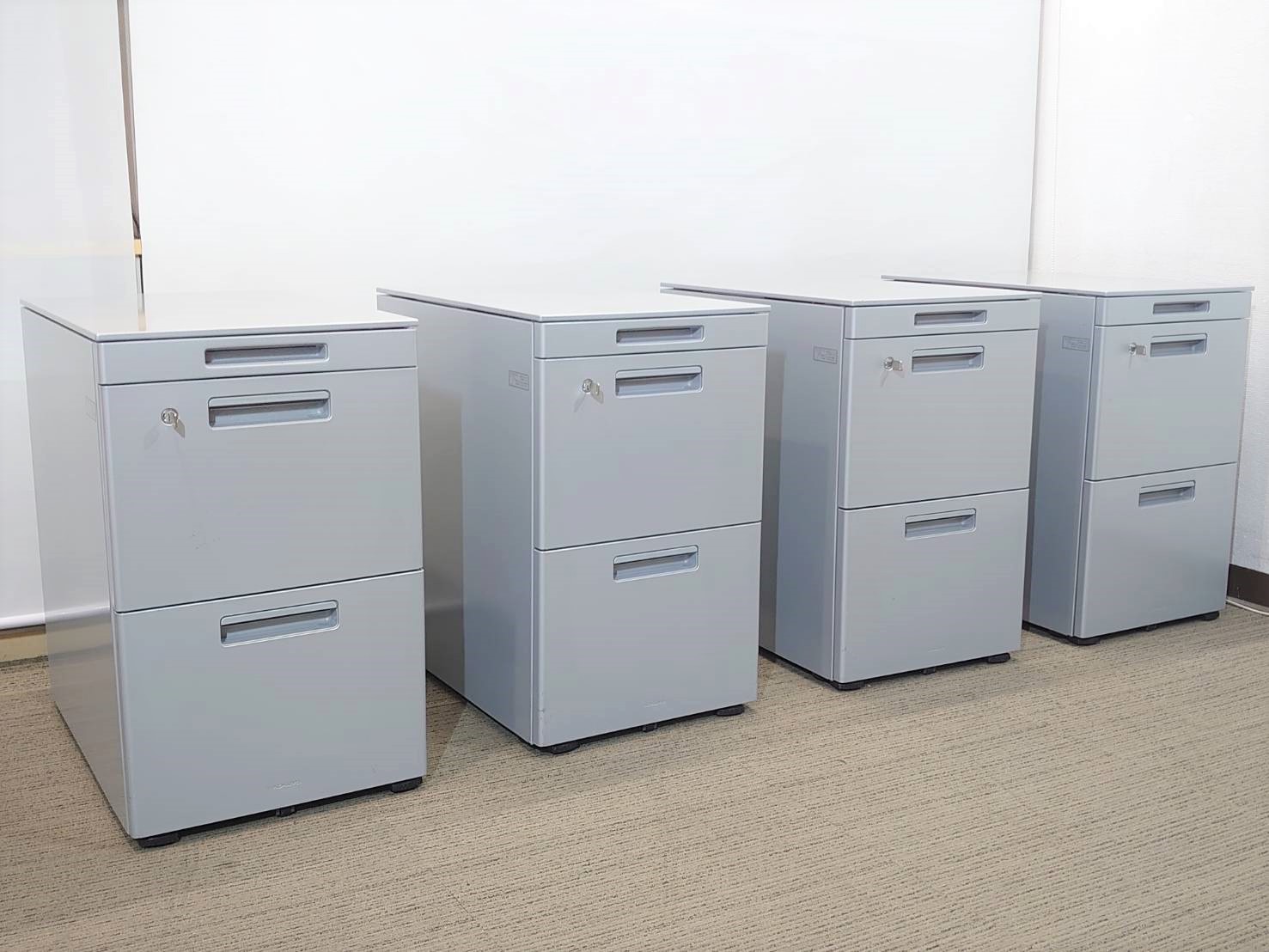 【法人限定送料無料】10台セット! ワゴン 3段ワゴン サイドワゴン デスクワゴン 袖机 脇机 カギ付き 鍵付き スチールワゴン キャスターワゴン 机下収納ワゴン インサイドワゴン 事務ワゴン 3段 コクヨ GT 国産【中古オフィス家具】【中古】 - 画像 (3)