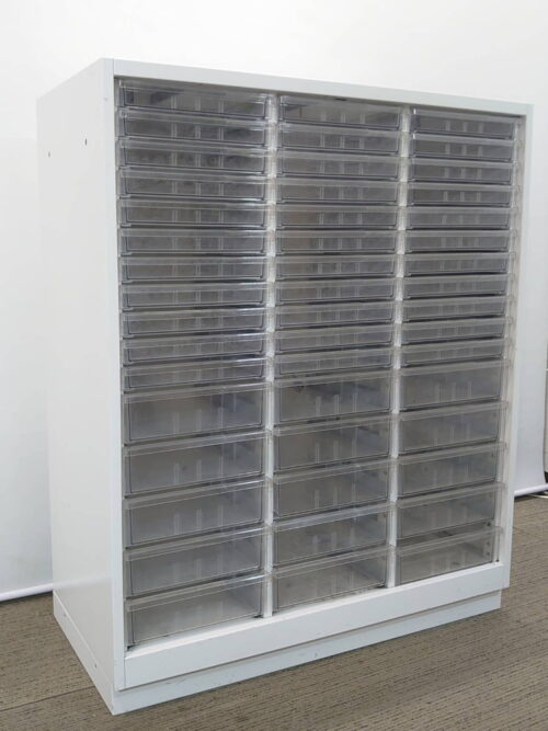 【美品】クリスタルキャビネット レターケース 書類ケース 3列16段 A4 コンビ型 クリスタルケース【中古オフィス家具】【中古】