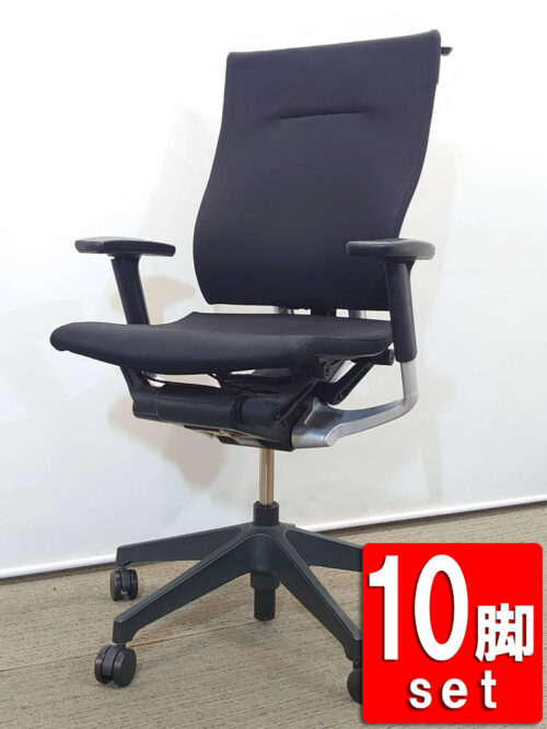 【送料無料 地域限定】【在庫40脚あり】 10脚セット オフィスチェア デスクチェア 事務チェア 役員チェア 可動肘付き ITOKI スピーナ 【中古オフィス家具】【中古】