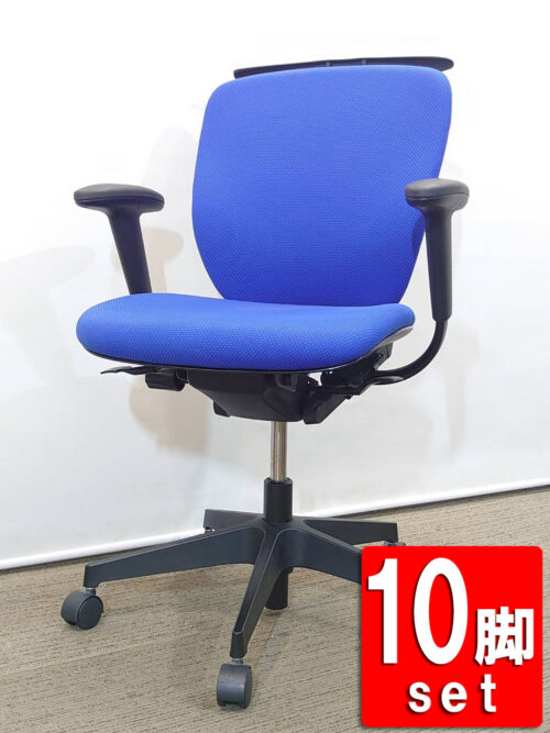 【送料無料 地域限定】 10脚セット イトーキ プラオ オフィスチェア デスクチェア ひじ付き ハンガー付き 事務チェア OAチェア キャスターチェア 事務イス ワークチェア 国産 【中古オフィス家具】【中古】