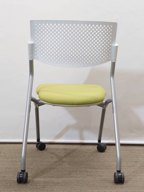 【送料無料 地域限定】4脚セット ウチダ 内田洋行 会議チェア ミーティングチェア スタッキングチェア スタックチェア ネスタブルチェア ネスティングチェア 折り畳み 椅子 フォールディングチェア 【中古オフィス家具】【中古】 - 画像 (6)