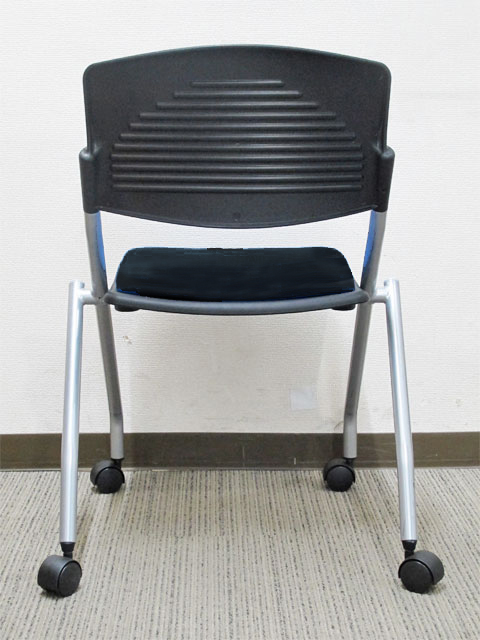 会議チェア ミーティングチェア スタッキングチェア スタックチェア ネスタブルチェア ネスティングチェア フォールディングチェア 平行スタックチェア 折りたたみチェア 折り畳み椅子【中古オフィス家具】【中古】 - 画像 (5)