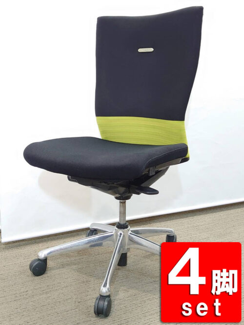【送料無料 地域限定】4脚セット オフィスチェア デスクチェア 事務チェア キャスターチェア 事務イス ワークチェア【中古オフィス家具】【中古】
