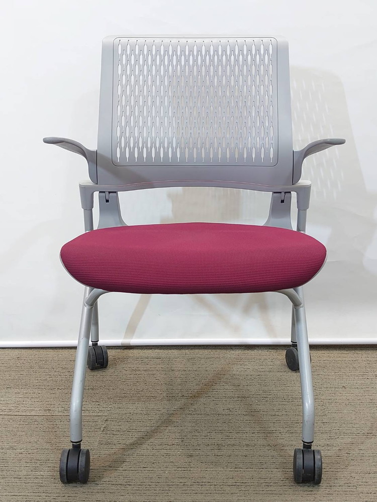 【送料無料 地域限定】4脚セット コクヨ オルディナ ネスティングチェア ミーティングチェア 会議チェア ネスタブルチェア スタックチェア 平行スタックチェア【中古オフィス家具】【中古】 - 画像 (4)