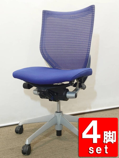 【送料無料 地域限定】 4脚セット オカムラ バロン Baron オフィスチェア デスクチェア メッシュチェア 事務チェア PCチェア OAチェア okamura CP33DW FEF4 【中古オフィス家具】【中古】