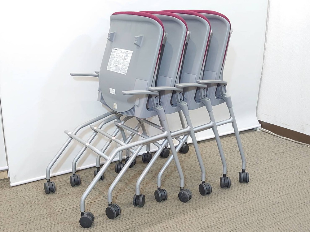 【送料無料 東京地区限定】50脚セット コクヨ オルディナ ネスティングチェア ミーティングチェア 会議チェア ネスタブルチェア スタックチェア 平行スタックチェア【中古オフィス家具】【中古】 - 画像 (7)