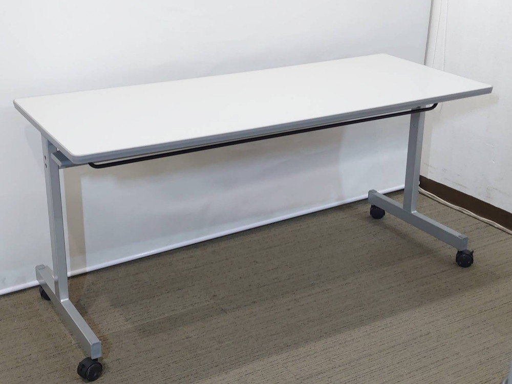 【送料無料 東京地区限定】 4台セット 折りたたみテーブル 折り畳みテーブル 平行スタックテーブル ミーティングテーブル 会議テーブル スタックテーブル W1500×D600 ホウトク【中古オフィス家具】【中古】 - 画像 (4)