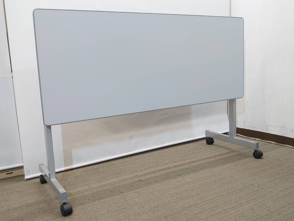 【送料無料 東京地区限定】 4台セット 折りたたみテーブル 折り畳みテーブル 平行スタックテーブル ミーティングテーブル 会議テーブル スタックテーブル W1500×D600 ホウトク【中古オフィス家具】【中古】 - 画像 (5)