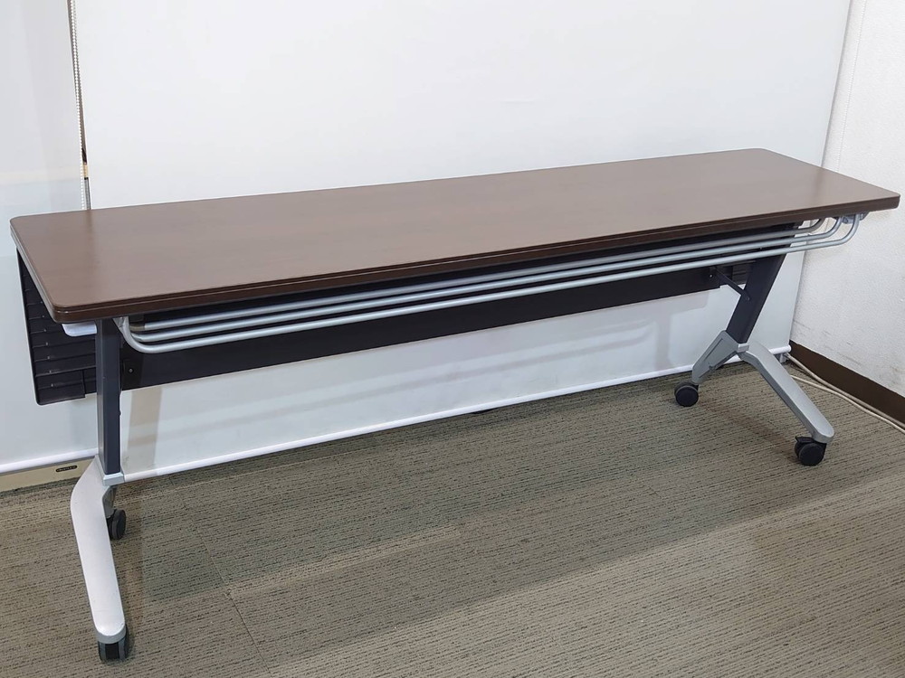 折りたたみテーブル 折り畳みテーブル 平行スタックテーブル ミーティングテーブル 会議テーブル スタックテーブル W1800×D450×H700 コクヨ KT-620 【中古オフィス家具】【中古】 (複製) - 画像 (4)